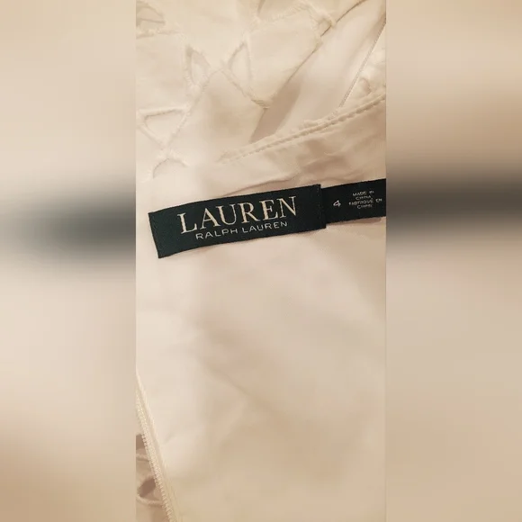 Lauren Ralph Lauren Woman's  Cotton Eyelet, White Sleeveless Size 4. - Picture 6 of 6